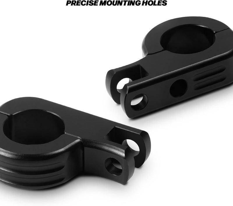 VASTMT Replacements Highway Pegs Mount Kit Foot Peg Mounting Kits Clamps for 1.25" 1-1/4" Engine Guards Fit for Electra Glide Road King Street Glide Sportster Softail Models - Image 2